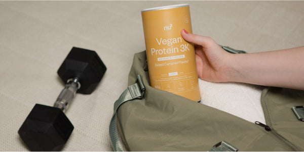 nu3 Vegan 3K Advanced Salted Caramel après l'entraînement